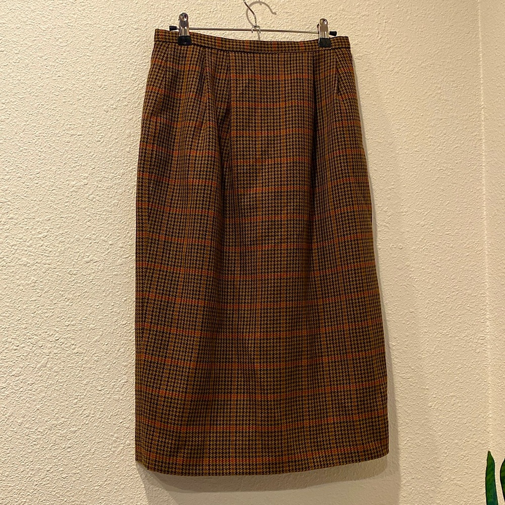 🖤90s Wool houndstooth‎ pencil skirt